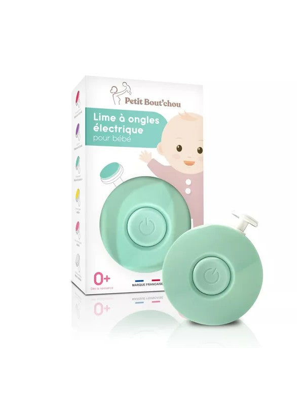 Lime à ongles électrique avec 6 embouts, verte