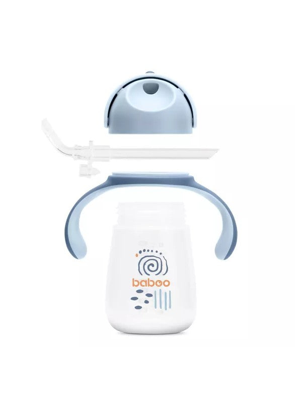Gobelet avec paille en silicone 260 ml bleu