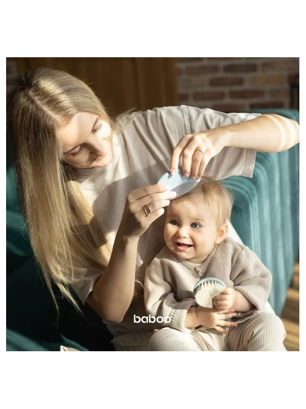 Ensemble brosse et peigne bleu