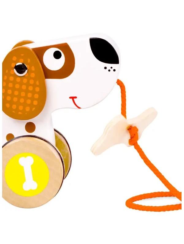 Chien à tirer en bois
