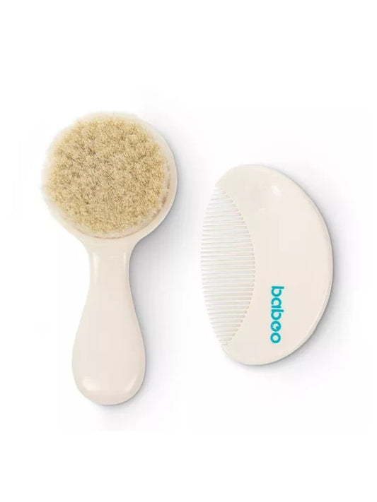 Ensemble brosse et peigne blanc