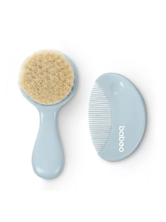 Ensemble brosse et peigne bleu
