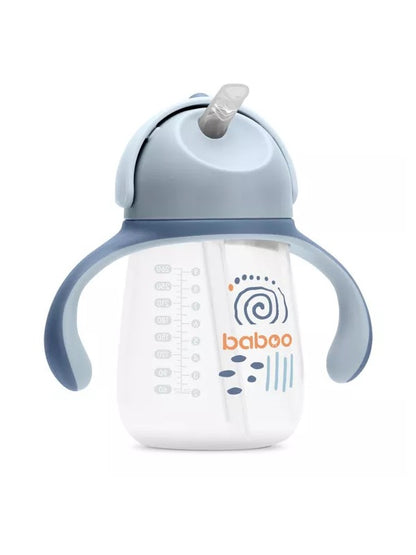 Gobelet avec paille en silicone 260 ml bleu
