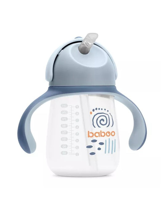 Gobelet avec paille en silicone 260 ml bleu