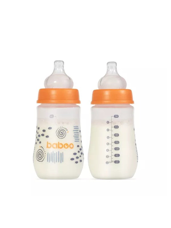 Biberon anti colique 250 ml orange