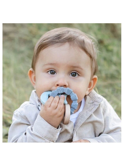 Anneaux de dentition en silicone - Bleu glace