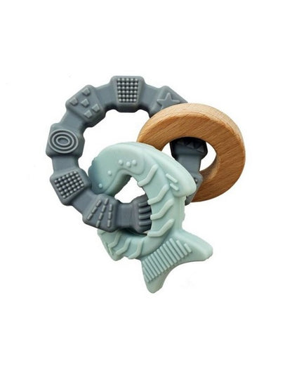 Anneaux de dentition en silicone - Bleu glace