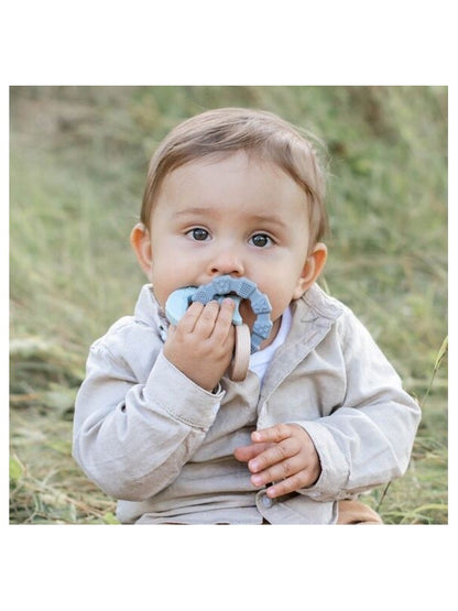 Anneaux de dentition en silicone - Bleu glace