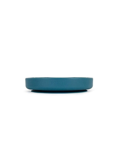 Assiette ourson à ventouse en silicone - Bleu nuit