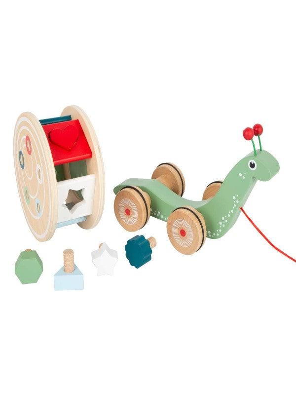 Escargot à tirer en bois - Jeu d'assemblage